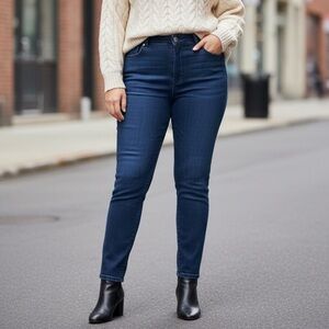 NWT Tahari Charlotte  High Waisted Ankle Jeans Dark Rinse Womens 24W